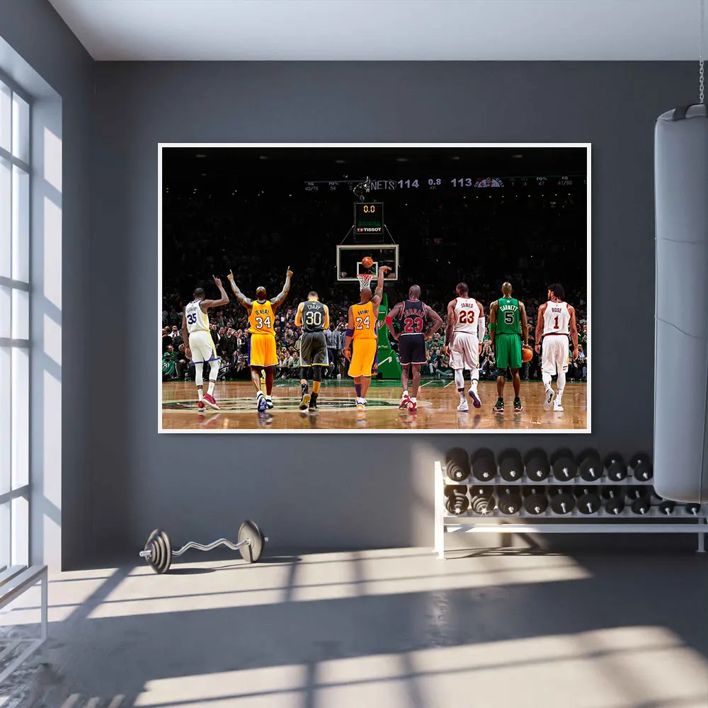 Basketball Sport Star Classic Shot K-kebe and C-Curry Posters Ball King Canvas Prints Painting Basketball Coach Sports Fan Gift