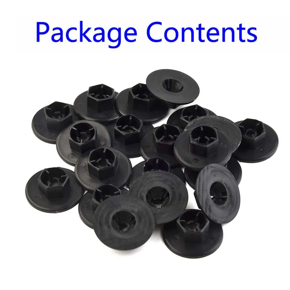 For Hyundai For Kia Liner Parts Mud Guard Nut Bolt-On Clip-On Nut Washer OE:84145-26000 Black Plastic Bbande New