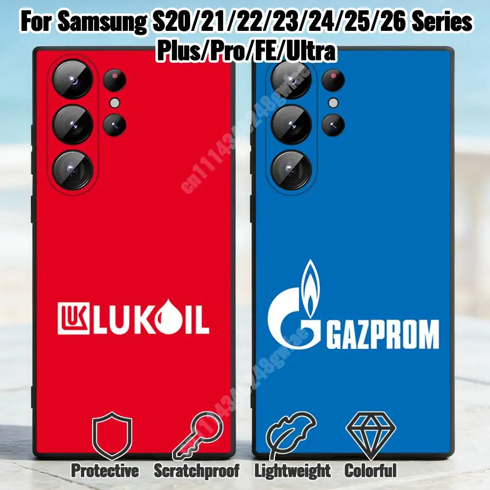 G-Gazprom R-Rosneft Gas Oil Corporation Phone Case for Samsung Galaxy S21 S22 S23 Ultra Plus S24 S25 S26 FE Lite TPU Protector