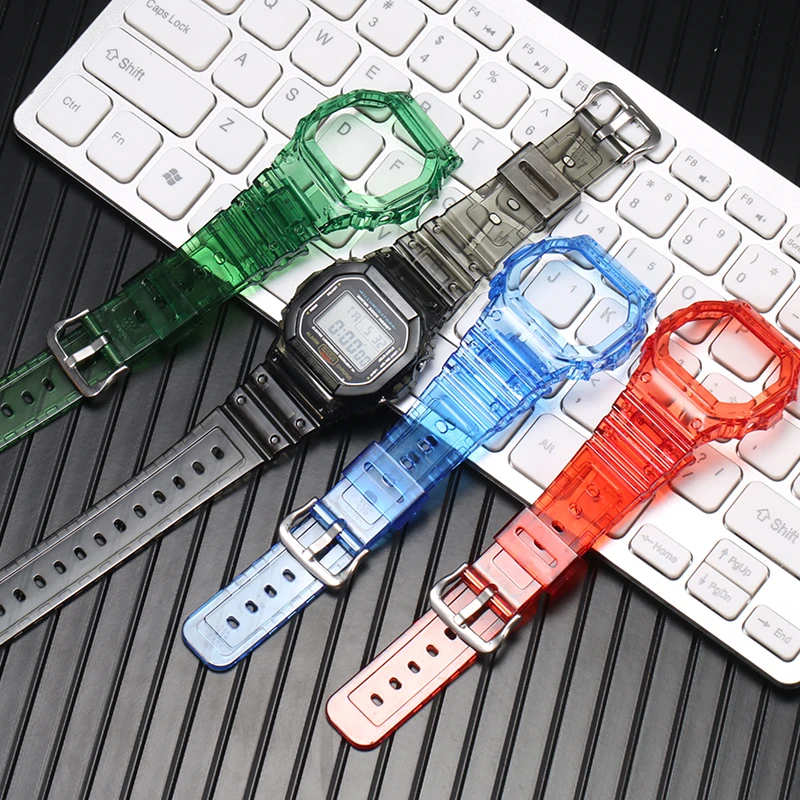 

Watch Accessories for DW5600 DW5030 GWX-5600 Strap Case Men's Women's Sports Waterproof Resin Watch band