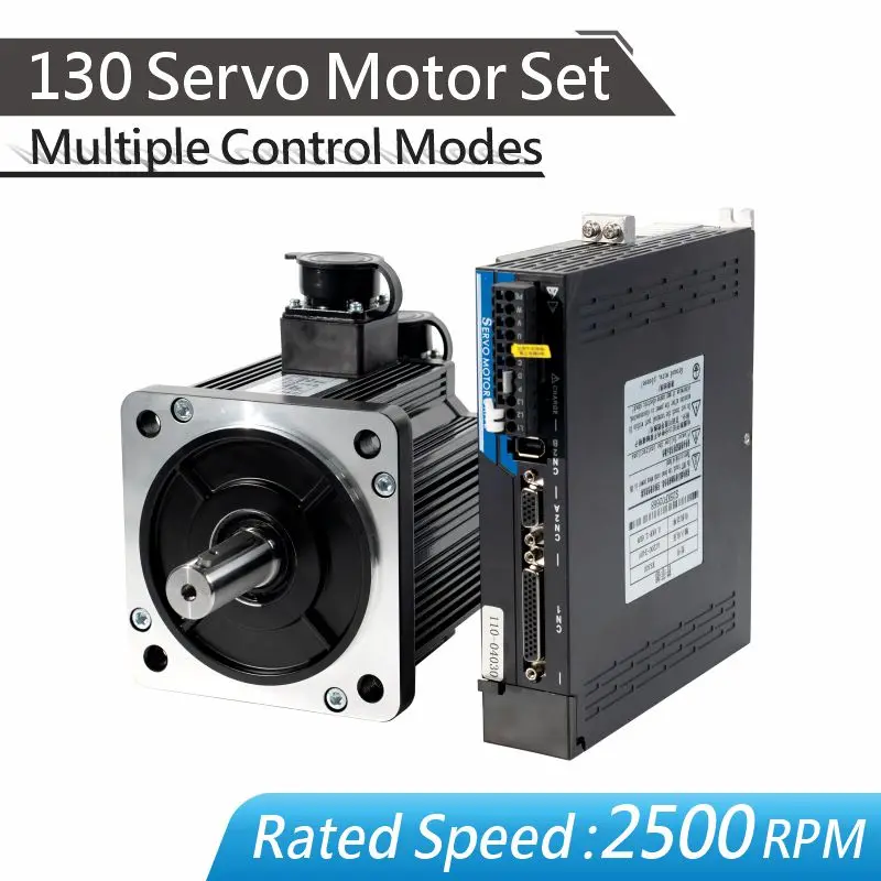 220V 4A 1000W  2500RPM Servo Motor Kit High Efficiency 130 Servo Motor Set Servo Motor CNC Set With Encoder