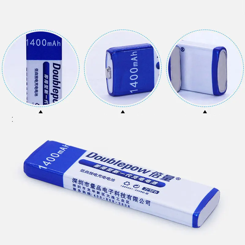 NiMH Rechargeable Batteries 1.2V 1400mAh F6 Chewing Gum Battery CD/MD + USB Charger for Listening CD MD Machine MP3