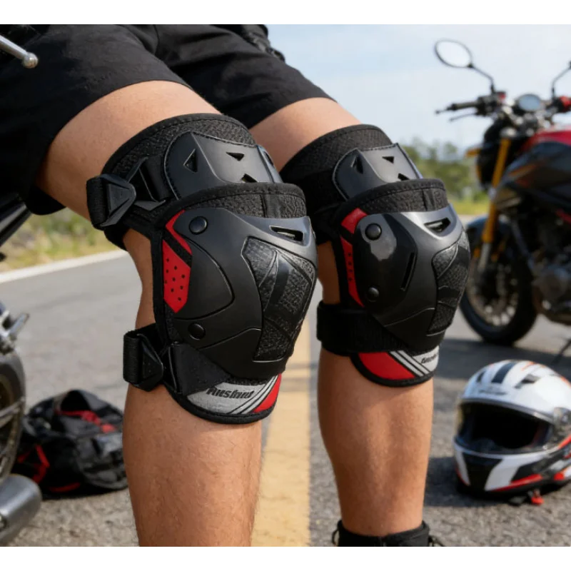 Men Women Motorcycle Knee Elbow Shin Guards Ones Again CE Certified Comfortable Anti-fall Brace, Four Seasons Protective Gear