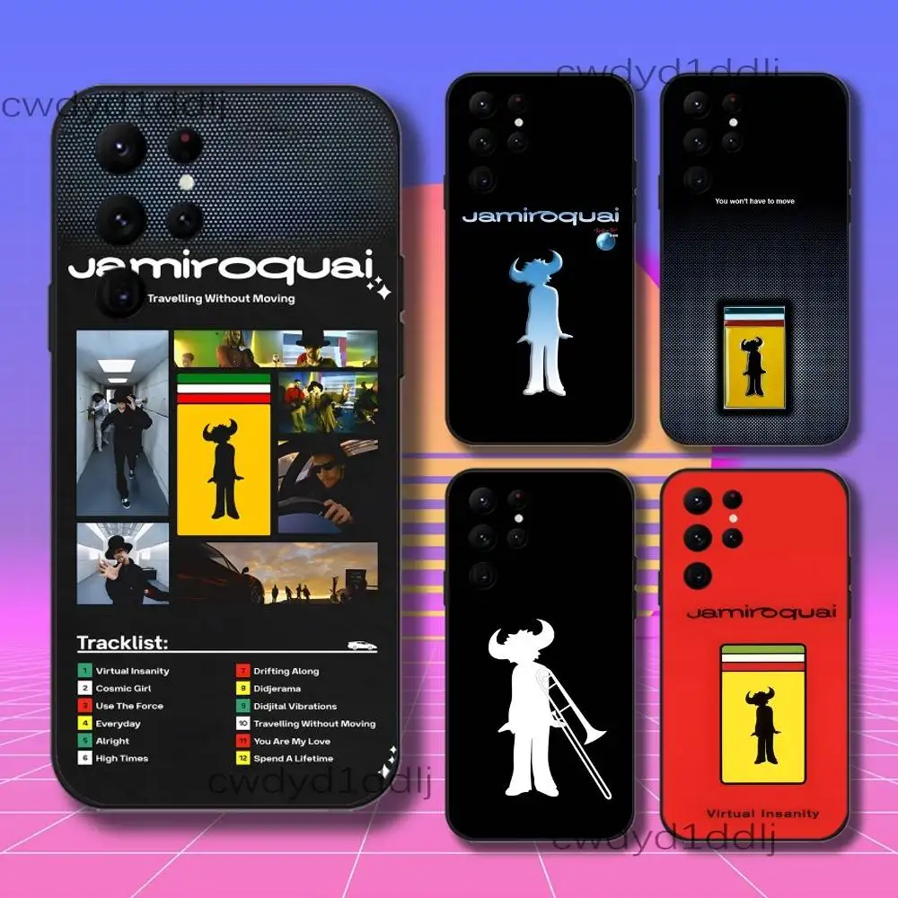 

J-Jamiroquai-es Travelling Without Moving Phone Case For Samsung S10,S21,FE,S21 ,S26,S25,S24,S23,Ultra,S9,S22,Plus Black TPU