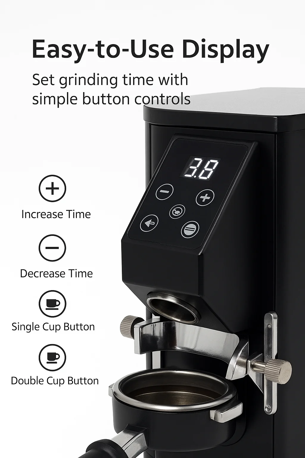 CAFOVO K-64S مطحنة القهوة الكهربائية التجارية 64 مللي متر لدغ مسطح مطحنة القهوة 500 جرام هوبر مكافحة ساكنة لمطحنة القهوة مقهى