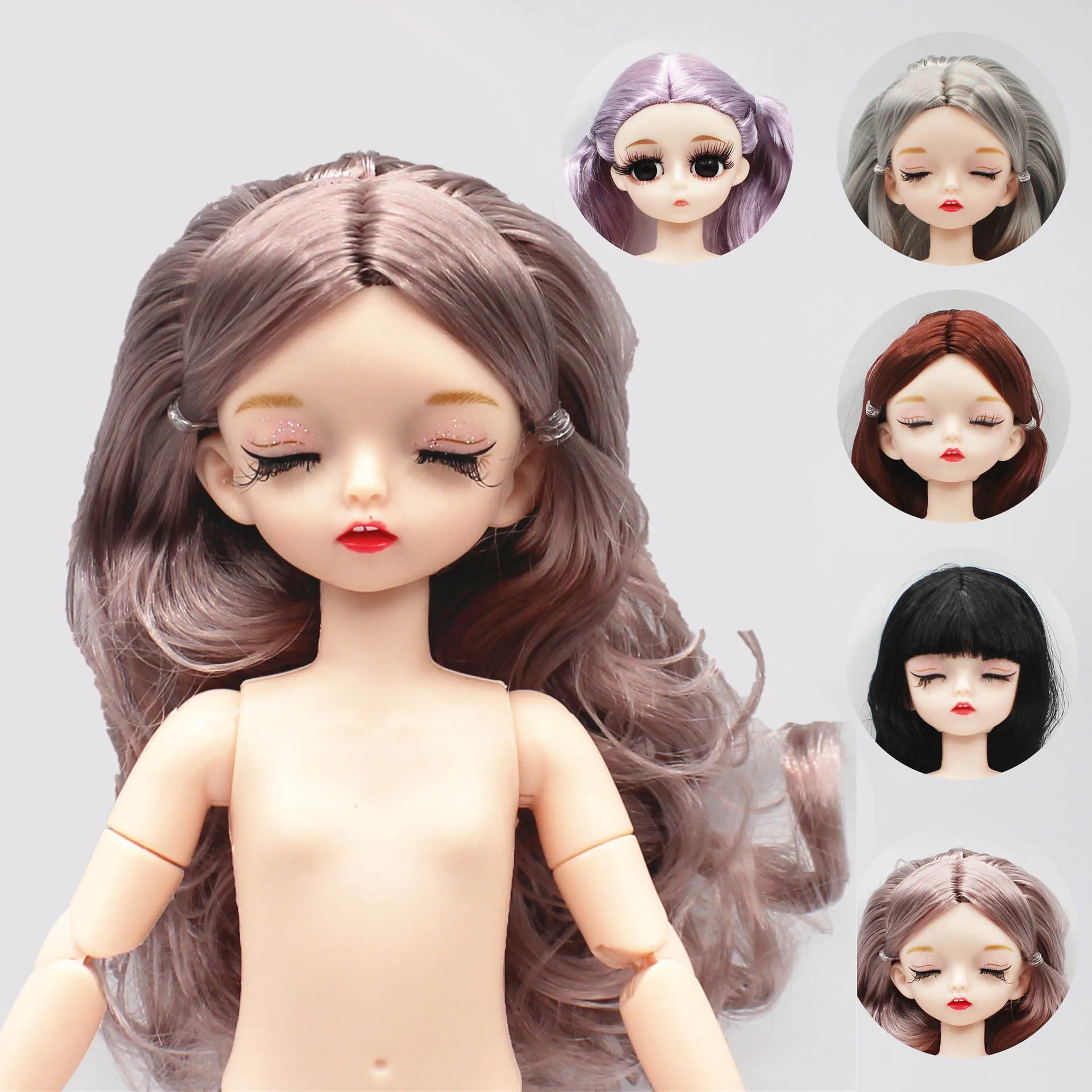 

28 см милая персиковая принцесса обнаженная кукла 1/6 BJD 3D настоящие глаза с ресницами изысканный макияж модные волосы открытые/закрытые глаза фигурка игрушка