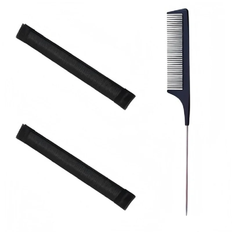 2 Pcs Hair Accessories Synthetic Wig Donuts with 1 Pc Hair Comb Head Band French Twist Magic DIY Tool for Women Girl