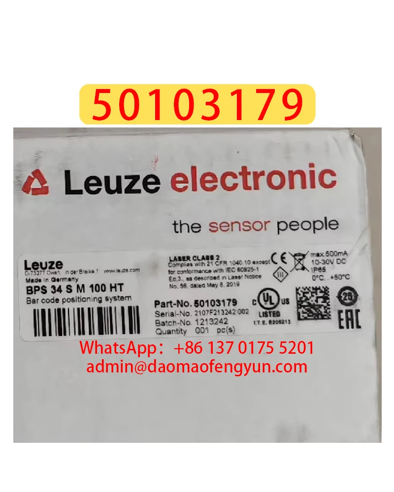 

50103179 Brand New BPS 34 S M 100 HT Barcode Positioning System Sensor Module，Fast shipping