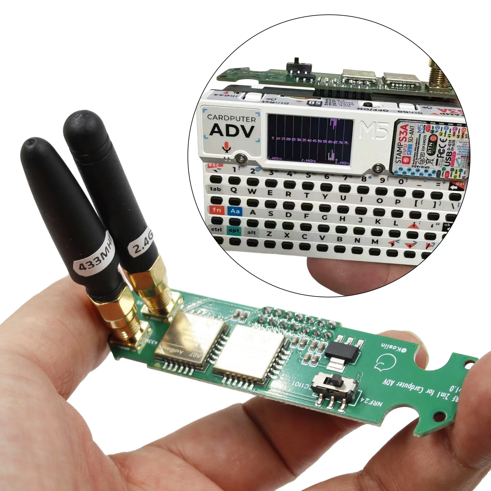 M5Stack Cardboard ADV cc1101 nrf24 RF 2-in-1 Module Compatible with Bruce Firmware