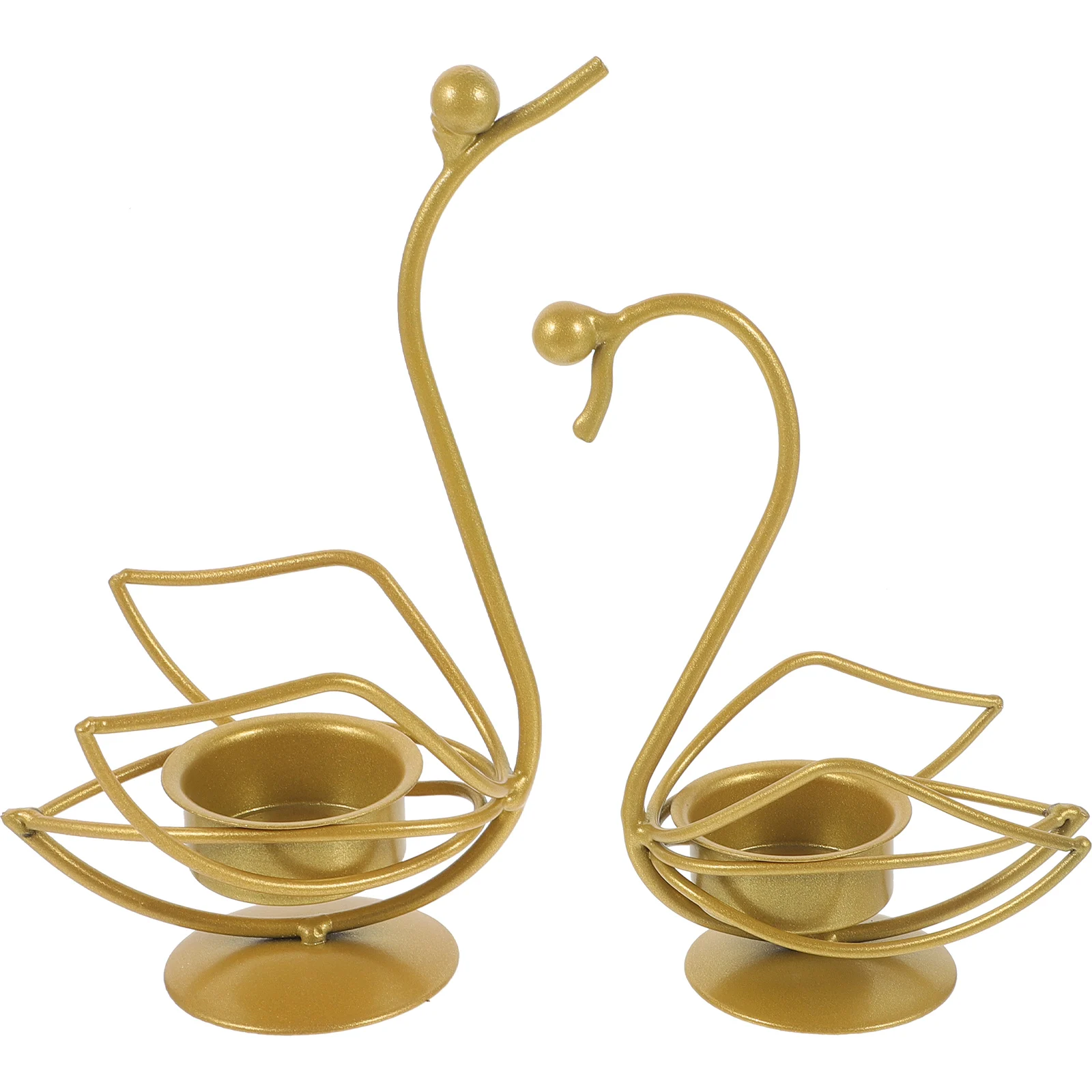 

2pcs Metal Holder Desktop Decorative Tea Light Holder Iron Wrought Candlestick Vintage For Home Wedding Party
