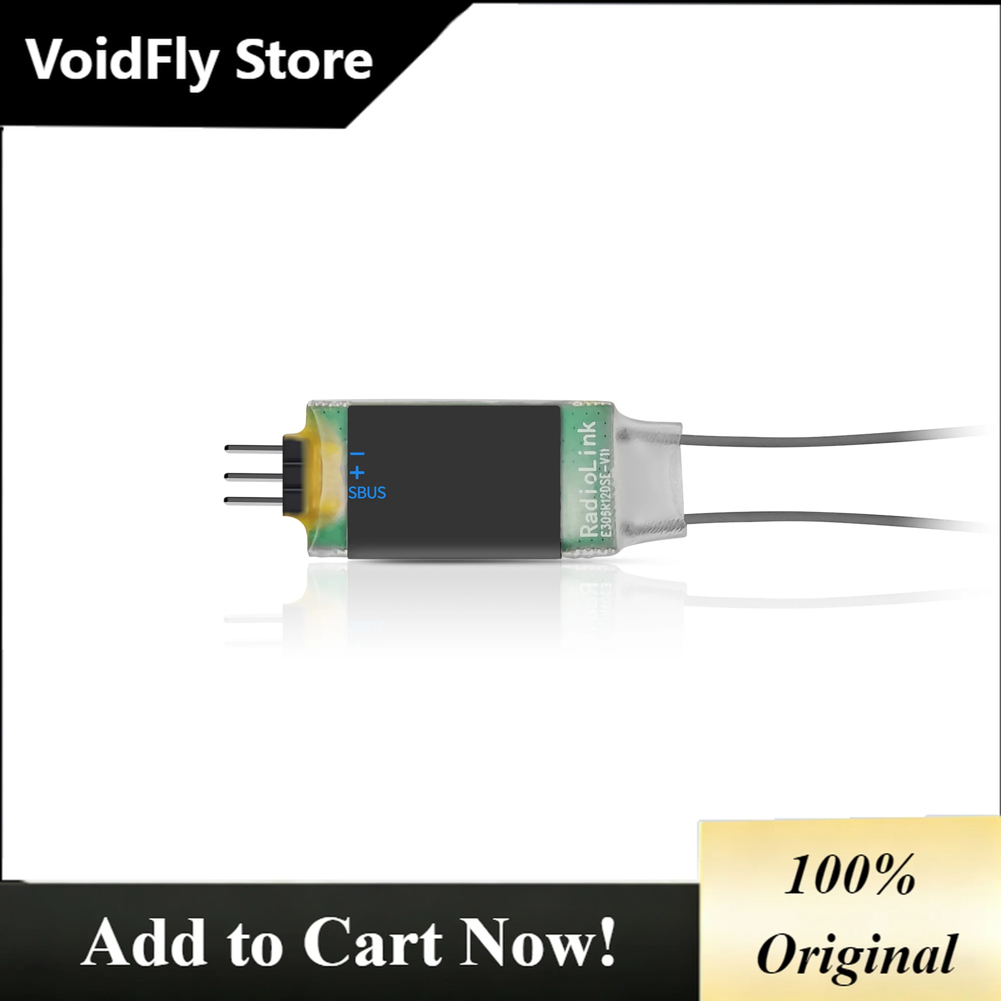 VoidFly RadioLink R12DSE Mini RC Receiver Real-time Built-In Telemetry Dual Antenna 12 Channels 2.4GHz For Helicopter Fixed-wing