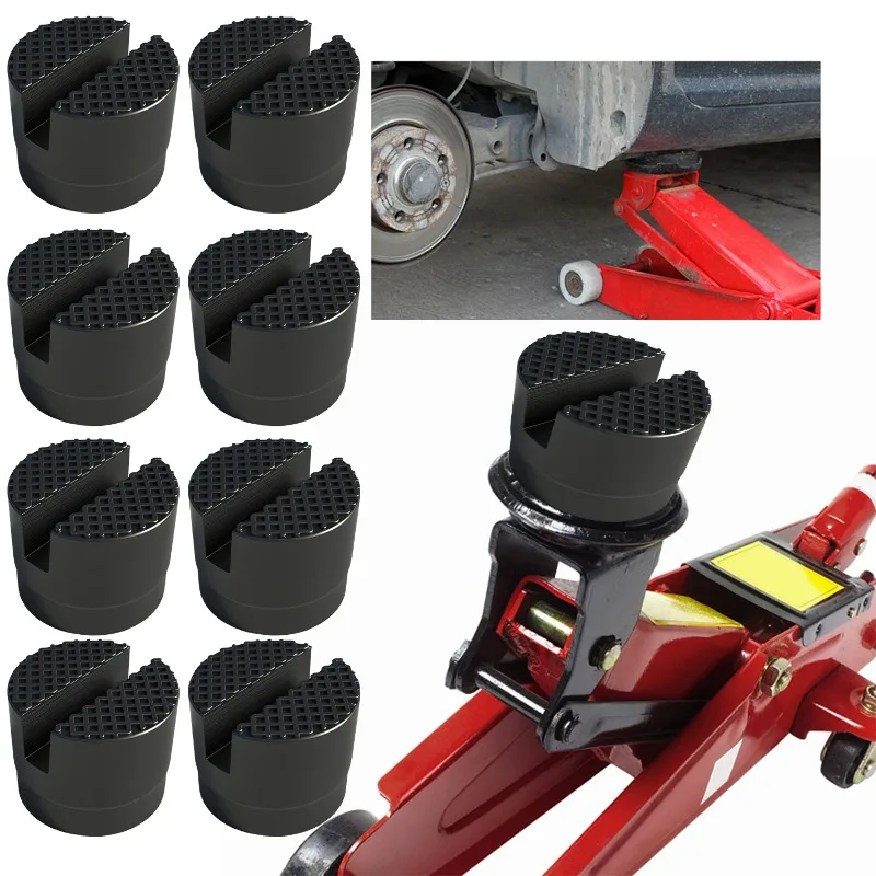 

Car Lift Jack Stand Rubber Pads V-groove Car Jack Rubber Pad Anti-slip Rail Protector Support Block Heavy Duty for Auto Lift