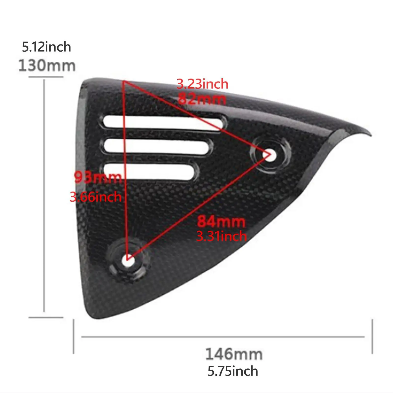 Carbon Fiber Exhaust Deafener Pipe Cover Motorcycle Heat Shield Protector Thermal Insulation Slanted Mouth Guard for Bike