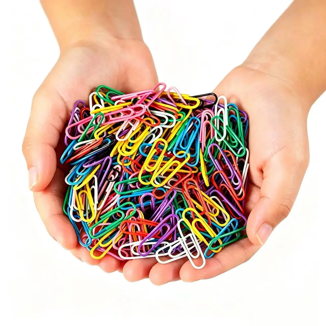 100Pcs Candy Color Paper Clips, Colored Metal Paperclips, Office School Student Supplies