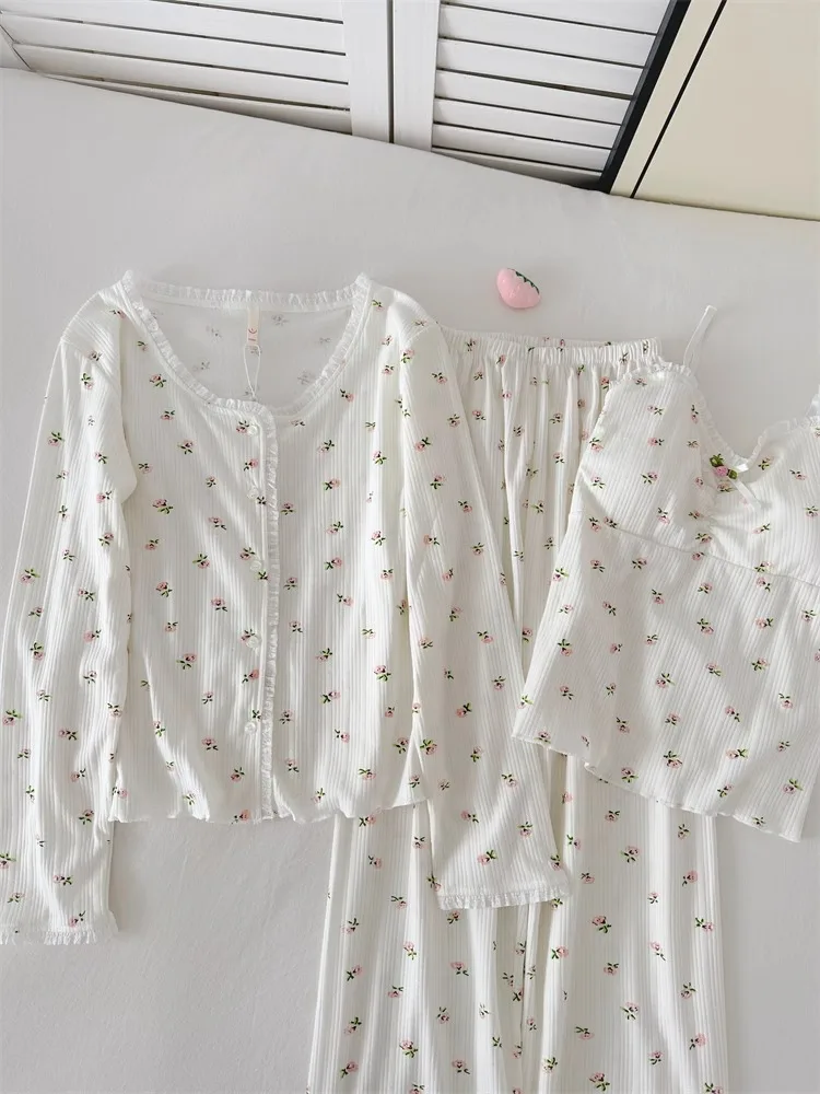 

Sweet Cotton Spwear Women's Strap with Chest Pad ort Pants Can Be Worn outside Home Clothes Tee-Piece Set V-ne ort...