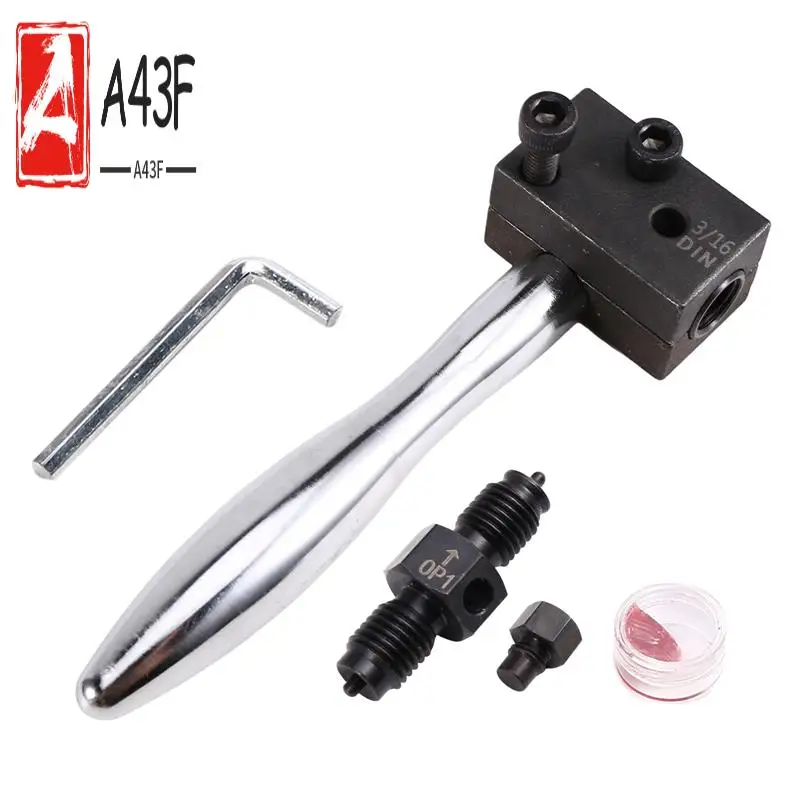 

A43F-3/16-дюймовый тормозной провод, двойной развальцовочный инструмент, ручной 45-градусный для тормозного шланга, никелевая трубка и медная трубка