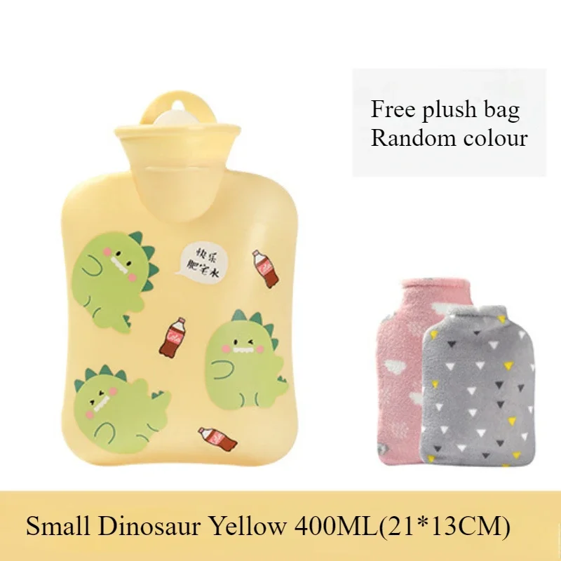 PVC Water Injection Cartoon Hot Water Bag Plush Cloth Cute Mini Warm Handbag Office Home Rubber Warm Water Bag New