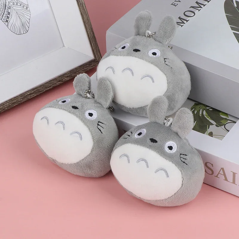 Cartoon Totoro Keychain Cute Doll Keyring Fashion Couple Bag Ornament Key Chain Car Pendant Gift Props Jewelry Accessory view 2
