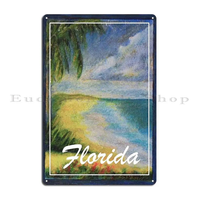 Florida Beach Metal Plaque Poster Rusty Club Club Bar Cave Customized Tin Sign Poster