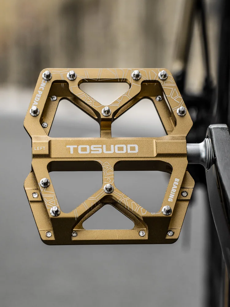AliExpress TOSUOD Bicycle Bearing Pedals Anti-Slip Lightweight Hollow Design Aluminum Alloy Bike Pedals Durable Dust-proof Bike Pedals