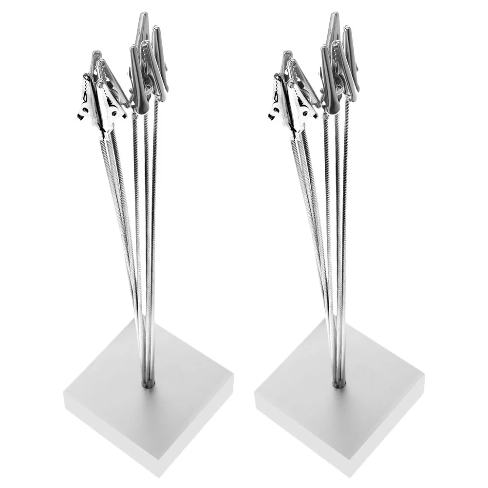 2 Pcs Photo Holder Business Card Clips Place Cards Picture Stand Wedding Holders