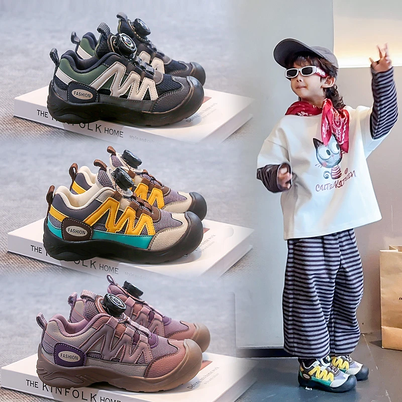 

2025 Autumn Winter Fashion Children's Shoes Outdoor Sneakers Kids Non-slip Simple light and comfortable Sports Sneakers