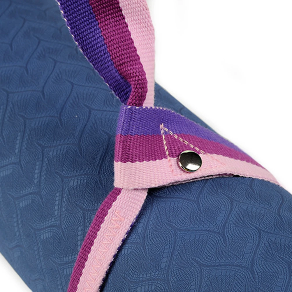 

Travel Yoga Mat Lightweight Strap Exercise Carrier Stretch Belt Dark Mats for Home Thick