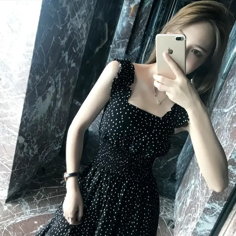 Women Dresses Strap Chiffon Dress Women\'s Dress Summer Long Skirt Vestido De Mujer