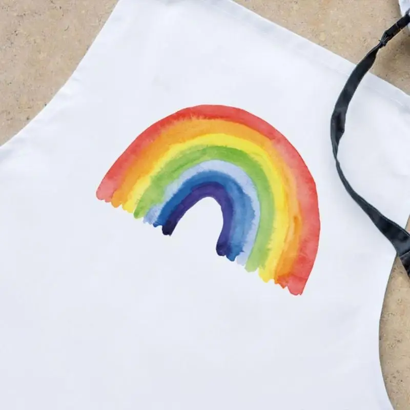 C5AA القابلة للغسل الأطفال الحرف المئوية للطبقة مقاومة للبقع مقاومة للطبخ آمن الطهي المئزر للمنزل المدرسي الاستخدام اليومي