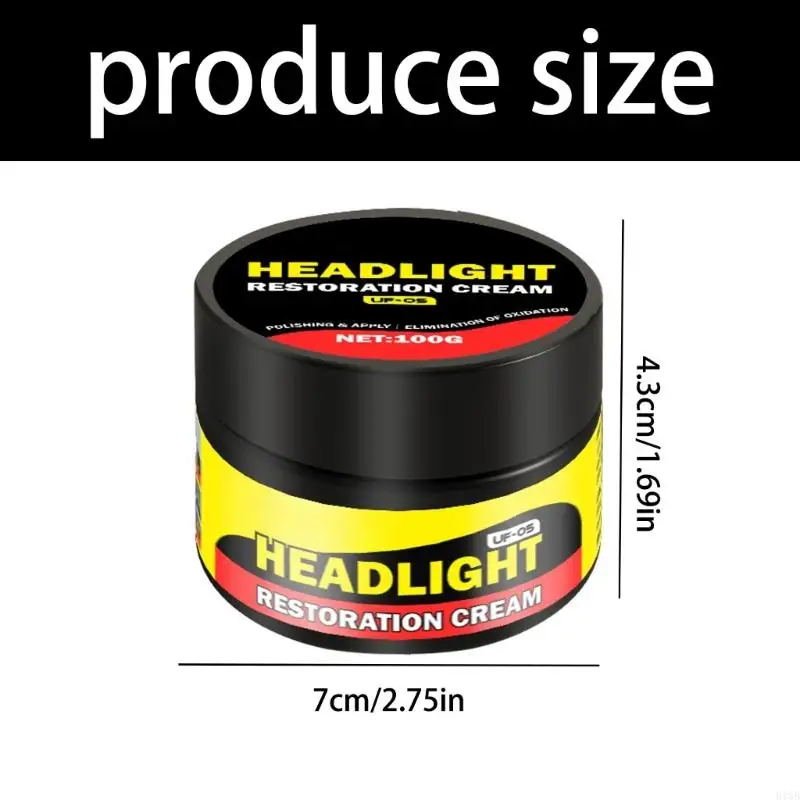 كريم توضيح الضوء الأمامي الجديد للسيارات لعام 2025 للنظارات الباهتة المملة دليل إعادة التأهيل الحمضي مزيج واقي مجاني #6