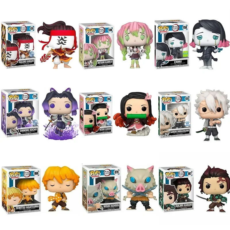 Funko Pop Demon Slayer Nezuko Kamado 868# Mitsuri Kanroji 1306# Inosuke Hashibira 875# Tanjiro Kamado 867# Enmu 1158# Model Toys