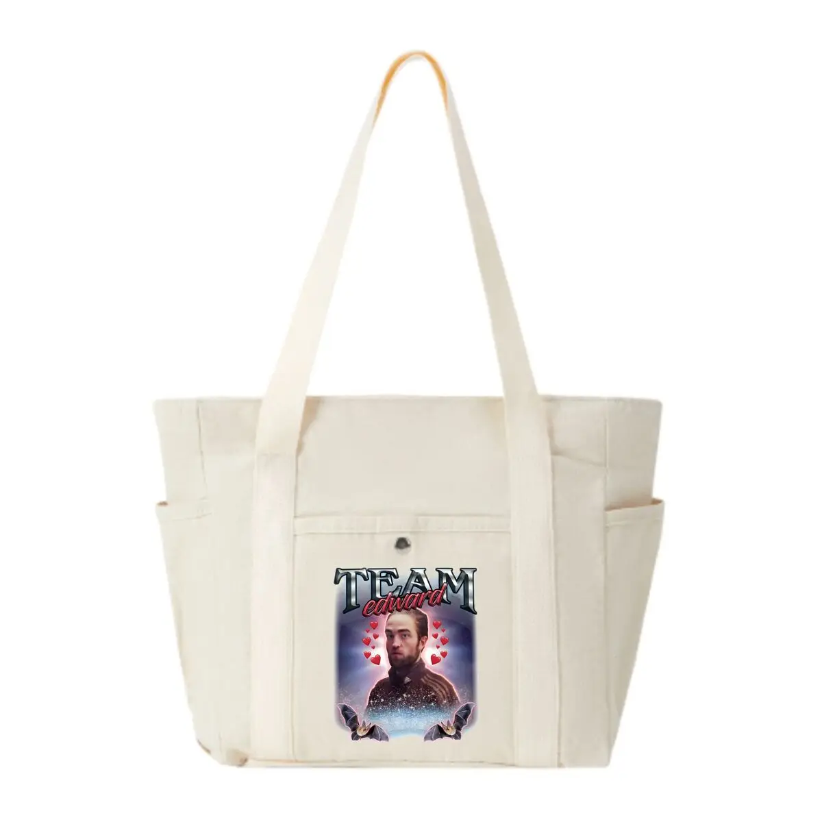 

Team Edward Graphic Large Capacity Tote Canvas Bag for Work Outgoing High Appearance Commuting
