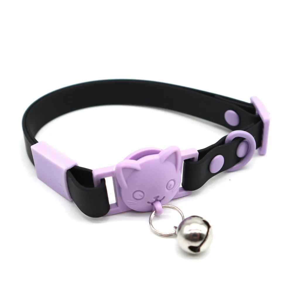 

Cat Collars With Bell Safe Kitten Collars 230mm-330mm Adjustable PVC Waterproof Pet Collars For Boy And Girl Cats