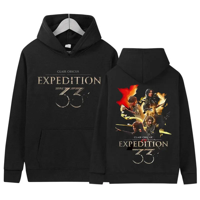 Clair Obscur Expédition 33 Print Hoody Unisex Fashion High Quality Fleece Pullover Sweatshirt Retro Oversized Long Sleeve Hoodie