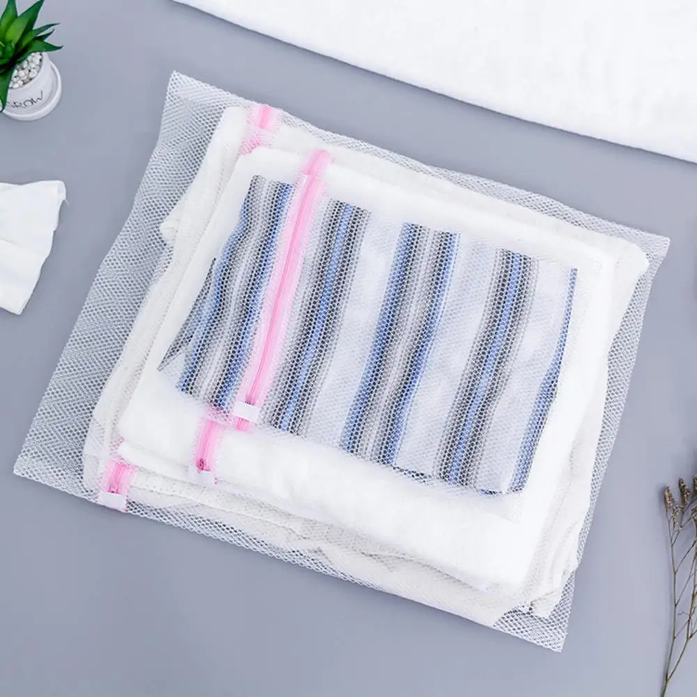 3Pcs/Set Underwear Washing Bag Zipper Delicate Multifunctional Cloth Washing Pouch Laundry