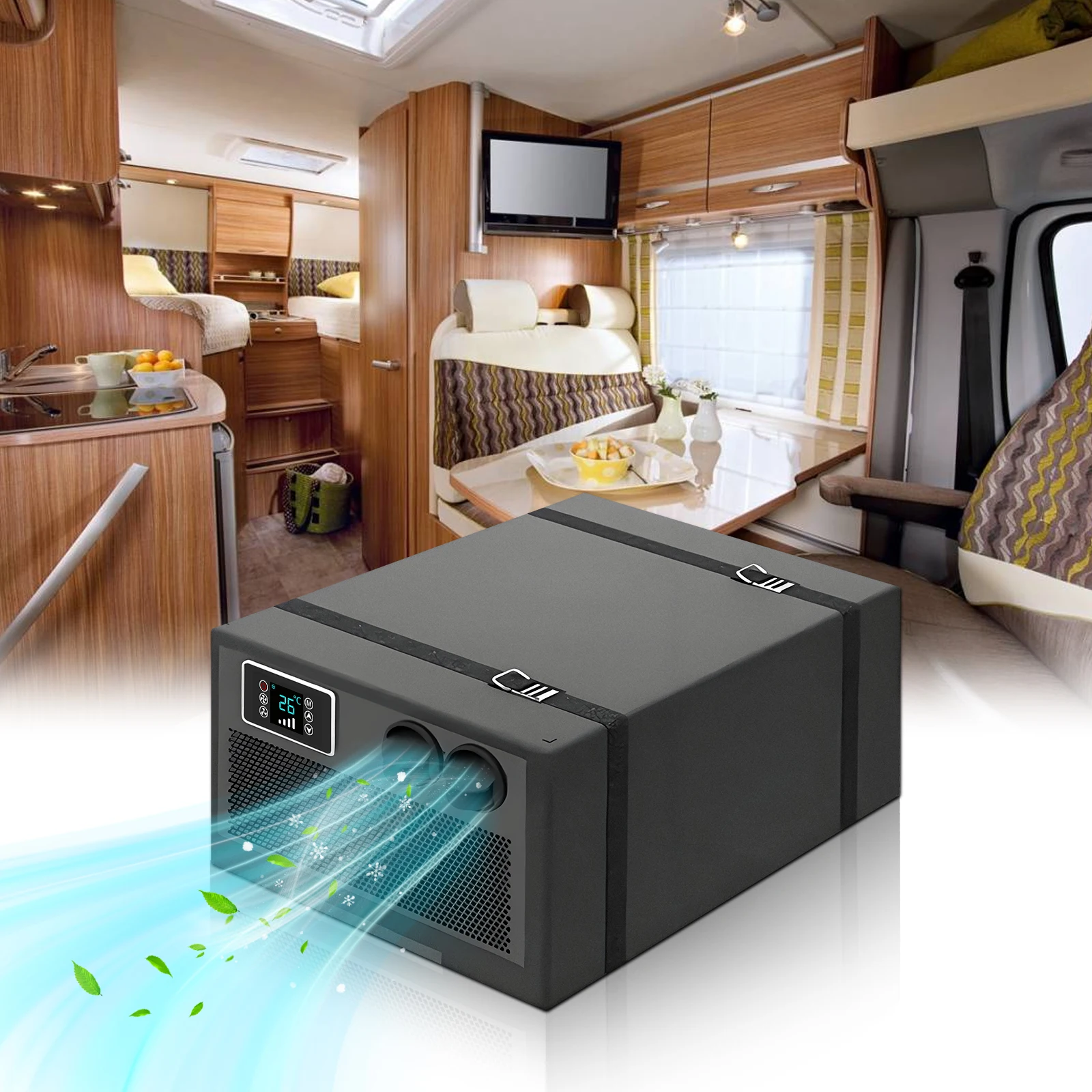 

Treeligo 10500BTU 24V Portable Car Air Conditioner - Low Noise All-in-One Electric AC for RV/Camper Van/Truck/Vehicle Fast Cool