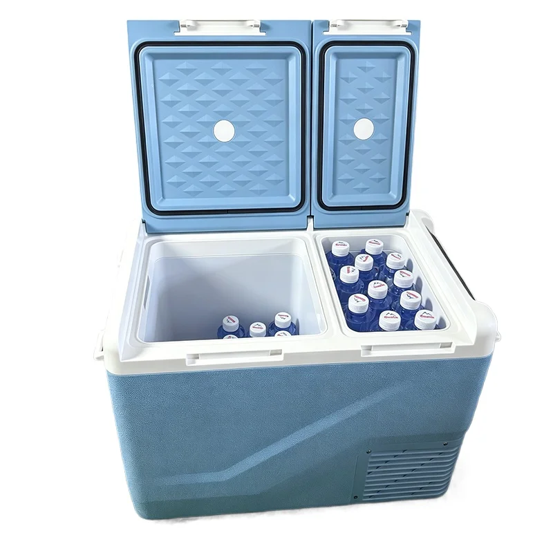 Portable Car Refrigerator Large Capacity Ultra Fast Cooling DC12V 24V AC110-240V Car Home Dual Use Camping Fridge Freezer
