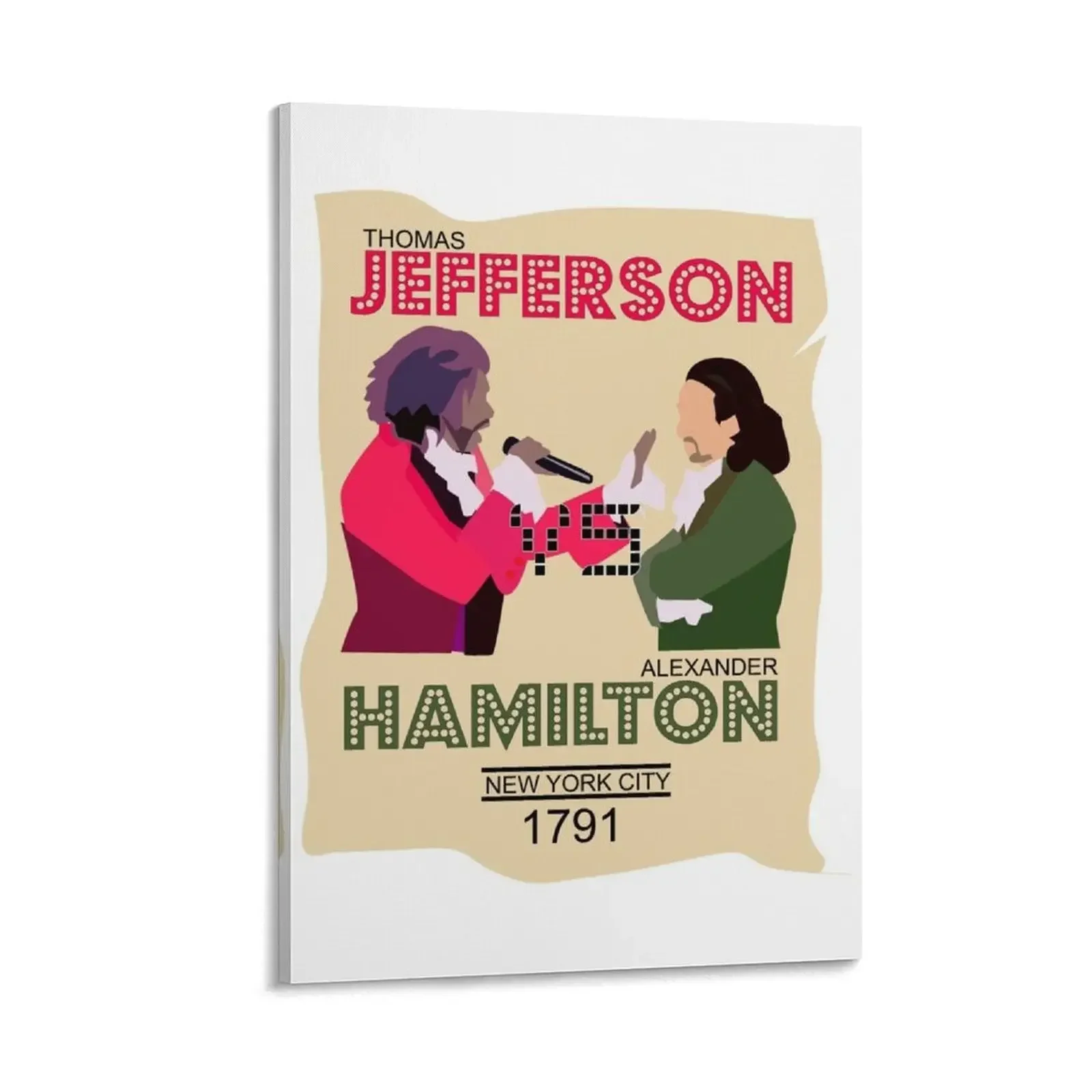 

Jefferson VS Hamilton. Epic Rap Battles Canvas Painting Decor for room interior paintings house decoration