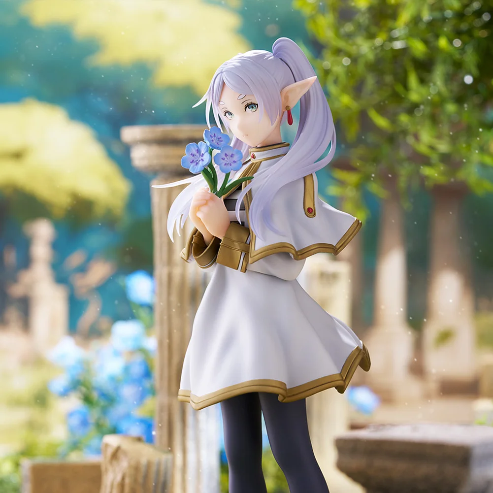 15ซม. frieren: อะนิเมะฟิกเกอร์ himmel ยืนช่อดอกไม้ตุ๊กตาขยับแขนขาได้ luminasta frieren รูปแกะสลักของขวัญเด็ก2ชิ้น