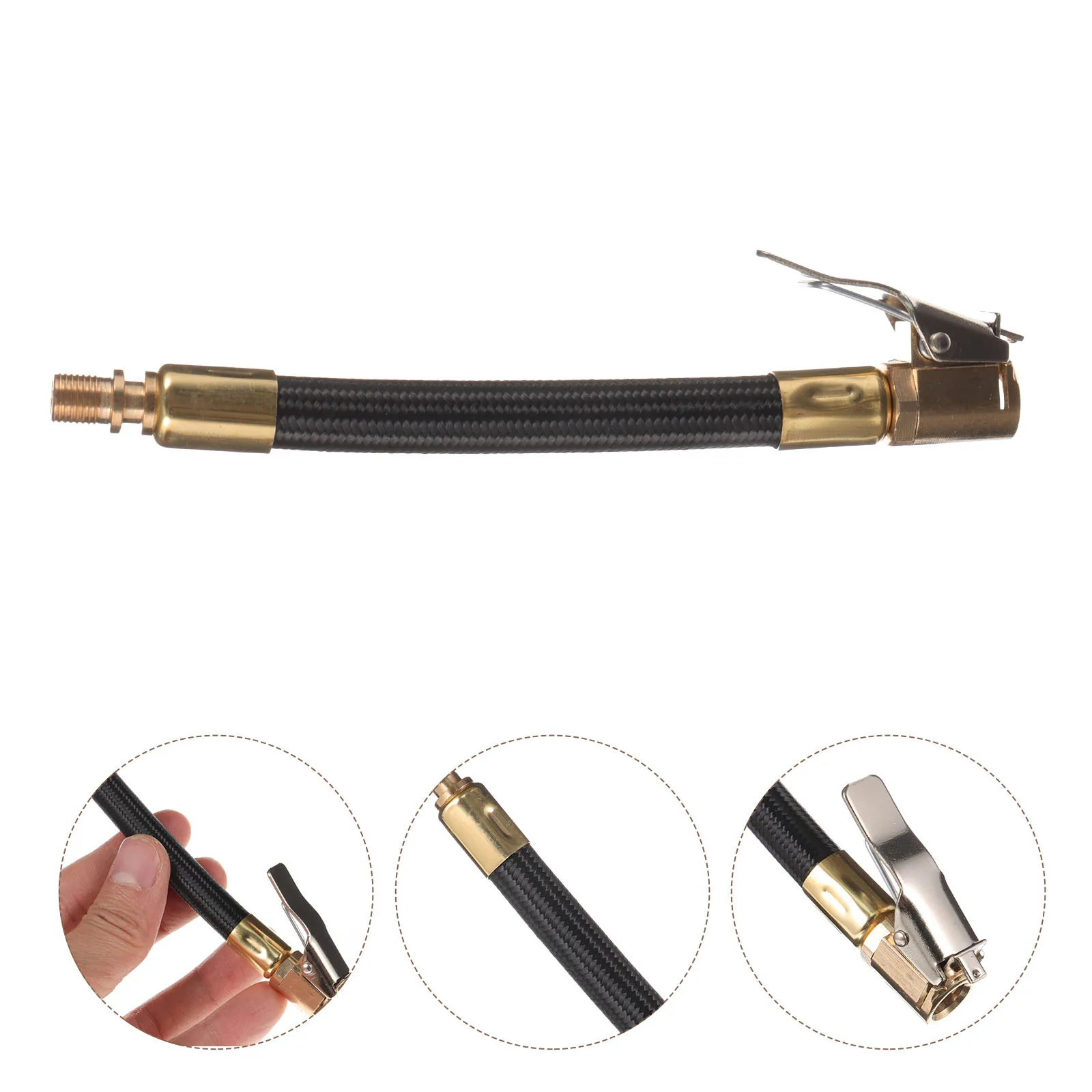 

Tire Inflator Extension Tube 10CM Copper Fittings Quick Deflation Car Tire Pump Hose Adapter Air Compressor Accessories High