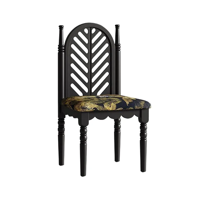 French antique style solid wood dining chair home new Chinese retro restaurant chair coffee hotel back chair