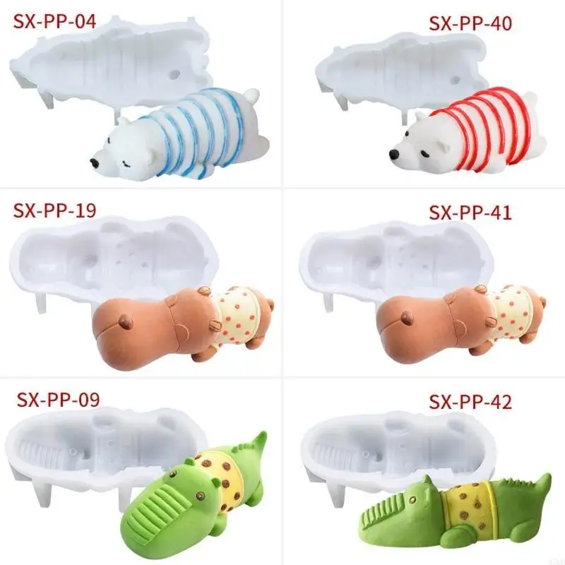 

97QD Silicone Mold Animal Shaped Cupcake Moulds Fondant Molds DIY Cake Decorating Tools Candy Chocolate Gumpaste Mould