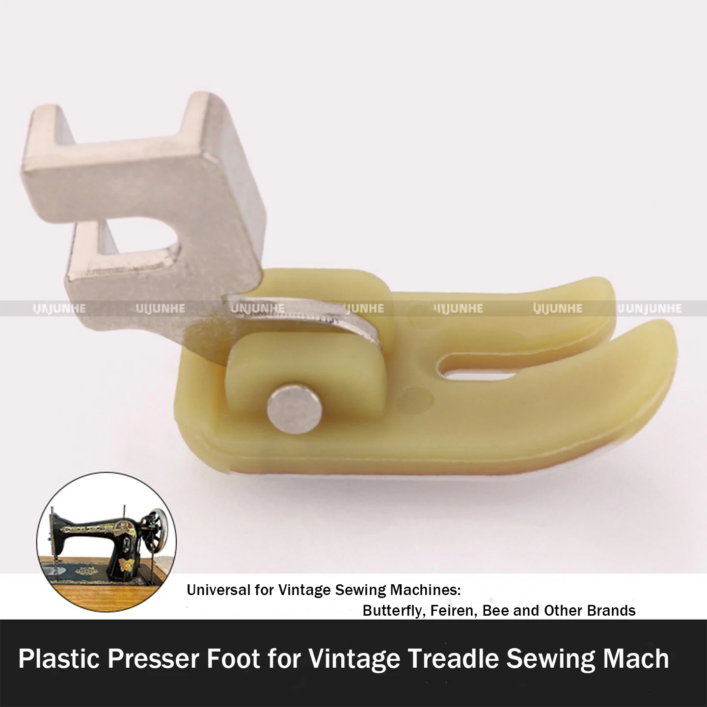 1/5/10Pcs Vintage Treadle Sewing Machine Plastic Presser Foot Smooth Nylon Bottom Press Foot Repair Accessory Parts For