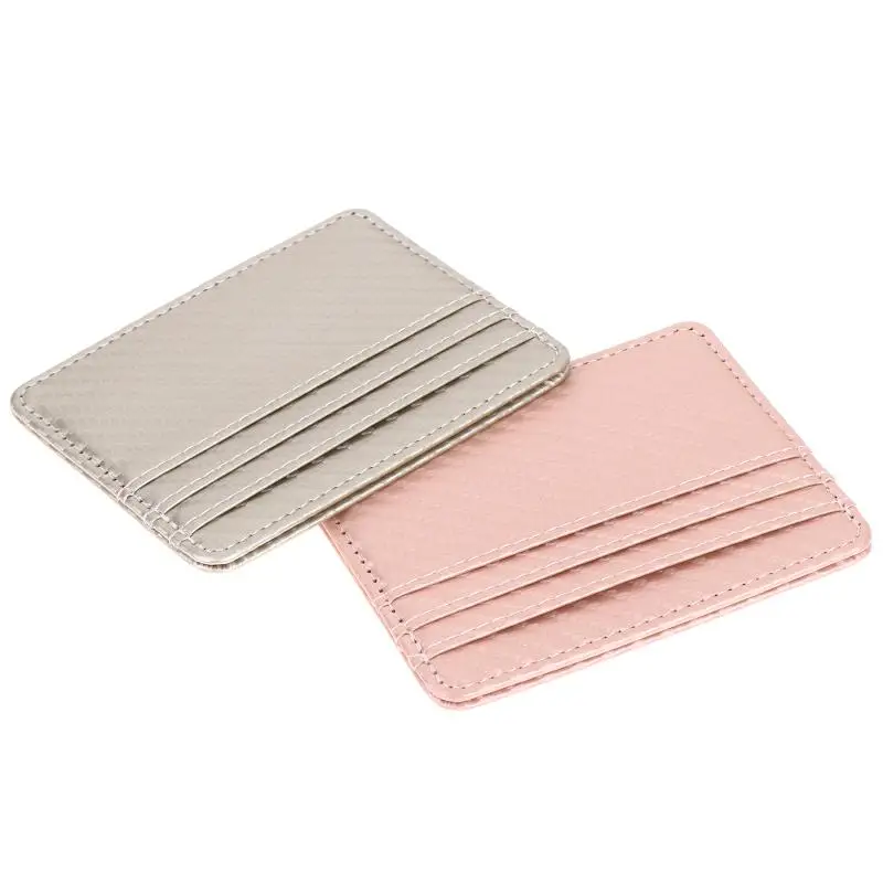 Slim PU Leather Women Card Wallet Lightweight 12 Slots Anti-Demagnetization Credit Card Holder for Daily Use