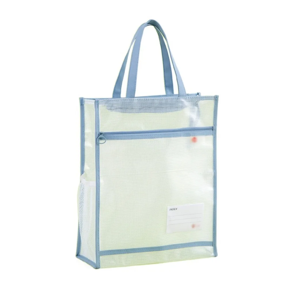 

Clear A4 File Storage Bag Thickened Multi-layer Data Document Bag with Handle Waterproof Zipper Pouch Bag Book Storage Bag