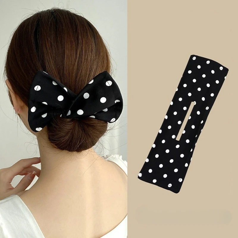 1 Stück Satin große Schmetterlings-Krawatte-Haarspange, vielseitiger Haargummi, Haar-Accessoires für Frauen, tägliches Pendeln, Dating-Styling-Dekoration – Detail 8