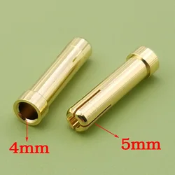 10pcs RC Drone 4mm to 5mm Banana Plug Power Battery Motor Conversion Connector 4mm plug converted to 5mm for Model Airplane Cabl