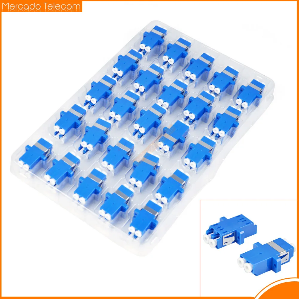 

50pcs/lot Fiber Optic Connector Adapter LC/UPC SM Flange Singlemode Simplex LC-LC UPC Coupler Special Wholesale to Brazil