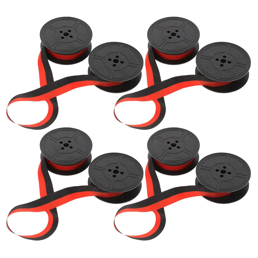 

4Sets Typewriter Ink Ribbon Double Coil Nylon Replacement Spool Universal Office Printer Machine Ink Ribbon Office Supply
