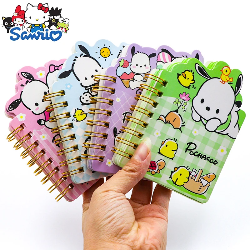 16pcs Sanrio Cartoon Mini Coil Book Notebook Kawaii Pochacco Student Anime Diary Wholesale